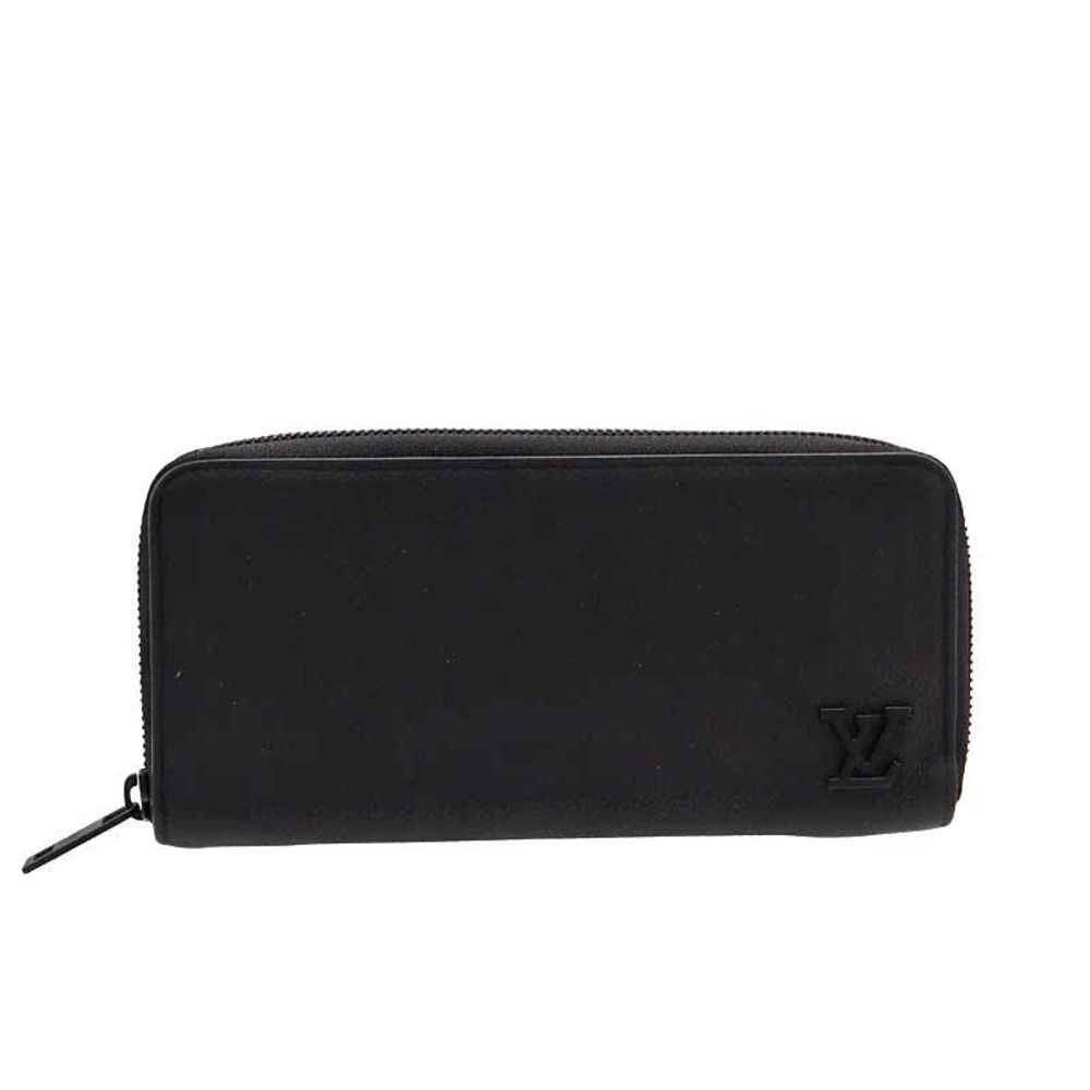Louis Vuitton Zippy Wallet Horizontal Aerogram Leather Black